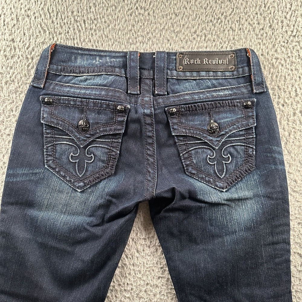 Rock Revival Women's Jeans Celine Skinny PM Blue Wash Size 26‎ Stretch